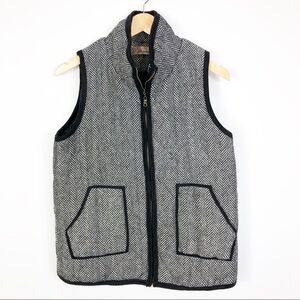 E2 Clothing Black & White Zip Up Vest Size Large